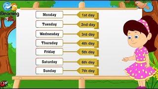 Days of the Week  Days Name  Seven days in a week [upl. by Myrwyn]