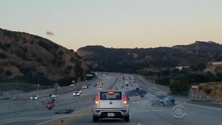 Road rage witness speaks out about crash on Calif freeway [upl. by Yllime]