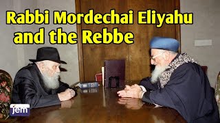 Sephardic Chief Rabbi Rabbi Mordechai Eliyahu Meets The Lubavitcher Rebbe  1991 [upl. by Ididn325]