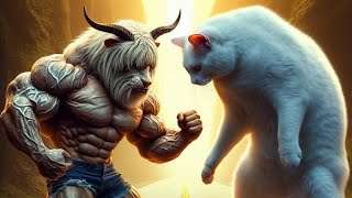 bodybuilder cats Dangerous LifeCat fighting Life cartoon catlover aicat procatlover catlover [upl. by Feune]