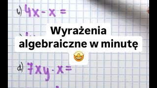 Błyskawiczne tłumaczenie  wyrażenia algebraiczne ⚡️ [upl. by Bigg]