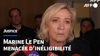 Procès du RN  Marine Le Pen dénonce quotloutrancequot des réquisitions  AFP Extrait [upl. by Fia331]