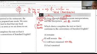 SAT GRAMMAR  VERB TENSE  3번 [upl. by Gilles114]