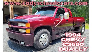 Texas Stagecoach Edition  1994 Chevy C3500 Ext Cab Dually  Rust Free TX Truck  Loaded  454ci WOW [upl. by Nnyleimaj]