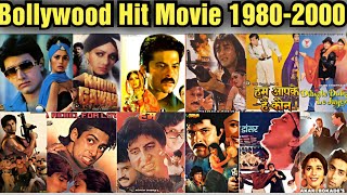 19802000 Bollywood Hit Hindi Movies List  Bollywood hit movie list  All time Hit Movies [upl. by Zoilla]