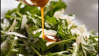 Rocket Salad with Balsamic Dressing and Shaved Parmesan [upl. by Ddahc543]