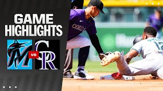 Marlins vs Rockies Game Highlights 82924  MLB Highlights [upl. by Luiza]