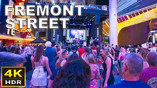 4K HDR Fremont Street Las Vegas Narrated Walk  2023  ft Smash Mouth Concert [upl. by Lello231]