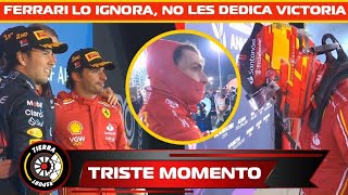 ¡LO MAS TRISTE CARLOS SAINZ IGNORADO POR FERRARI EL ESPAÑOL DEDICA VICTORIA A AMIGOS NO AL EQUIPO [upl. by Otir957]