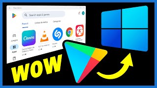 🟢 Cómo INSTALAR PLAY STORE en WINDOWS Android en tu PC [upl. by Atiroc]