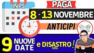 Inps PAGA 8 NOVEMBRE ⚡ DATE ANTICIPI RDC AUU PENSIONI AUMENTA BONUS SPESA 100€ MELONI 482€ INVALIDI [upl. by Tessler700]