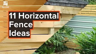 11 Horizontal Fence Ideas Plus a Bonus  Backyardscape [upl. by Ennasirk]