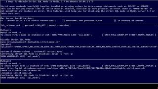 2 Ways To Disable Strict SQL Mode in MySQL 57 On Ubuntu 18041 [upl. by Alta]