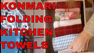 How to konmari fold towels for your kitchen [upl. by Dallas]