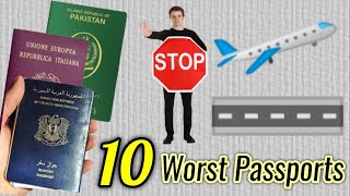 Top 10 Worst Passports of the World [upl. by Willin]