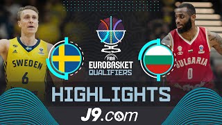 Sweden 🇸🇪 vs Bulgaria 🇧🇬  J9 Highlights  FIBA EuroBasket 2025 Qualifiers [upl. by Alakam]