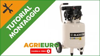 Compressore aria silenziato oilless Blackstone VSBC5010 montaggio [upl. by Aerdnas]