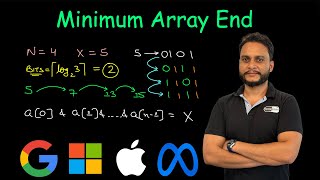 Minimum Array End  Leetcode 3133 [upl. by Ynamad]