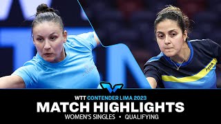 Daniela Ortega vs Audrey Zarif  WS Qual  WTT Contender Lima 2023 [upl. by Stichter]