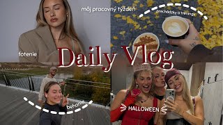 VLOG  moje pracovné dni Halloween beh fotenie [upl. by Nessej]