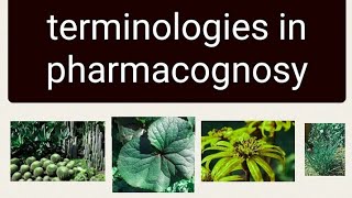 terminologies in pharmacognosy  pharmacy technician course [upl. by Toole]