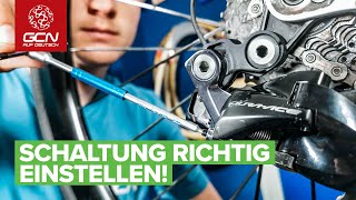 Wie man die Schaltung an der Shimano Di2 11fach einstellt [upl. by Kathi]