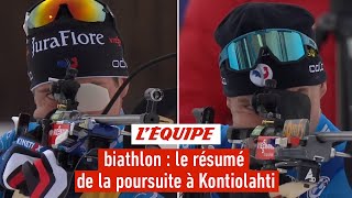 Le résumé de la poursuite de Kontiolahti  Biathlon [upl. by Winikka]