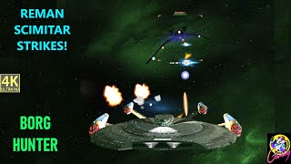 BORG Hunter ATTACKS REMAN Scimitar  Spectacular Star Trek Ship Battles  Bridge Commander [upl. by Lait]