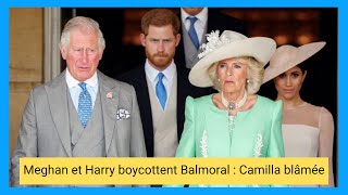 Meghan et Harry boycottent Balmoral  Camilla Parker Bowles blâmée [upl. by Aicile]