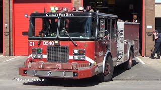 Chicago Fire Dept Engine 101 Spare D540 Responding [upl. by Colburn]