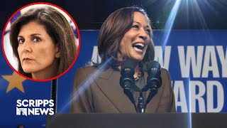 Haley Voters For Harris launches sevenfigure ad buy in key swing states [upl. by Ailecec]