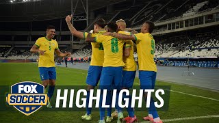 Brazil advance to Copa America semifinals with 10 win over Chile  2021 Copa America Highlights [upl. by Levison]