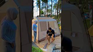 Setting tenda Naturehike Village 6 camping glamping music [upl. by Animlehliw958]