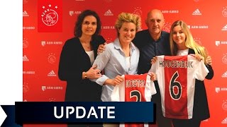 Hoogendijk en Koster nog een jaar Ajax Vrouwen [upl. by Ardaid]