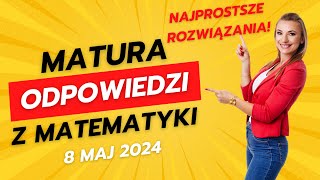 Odpowiedzi matura matematyka 8 maj 2024 😁 Rozwiązanie arkusza 🤩 Formuła 2024 i 2015 [upl. by Losse]