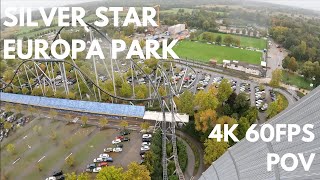 Silver Star front row POV 4K 60 fps  Europa Park Germany 2024 [upl. by Radie]