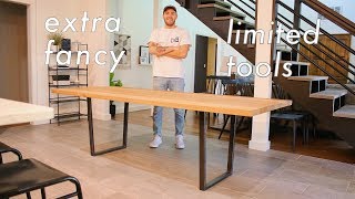 How To Build a HIGH QUALITY Dining Table with LIMITED TOOLS  DIY  Woodworking [upl. by Nednyl184]