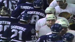 Vancouver Canucks Memerable Moments Greg Adams 2nd OT Goal Against Toronto Maple Leafs [upl. by Neelasor]