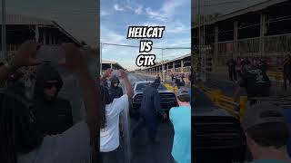 Hellcat almost got sideways and still won 🏁 mopar hellcat srt gtr dragracing racing shorts [upl. by Belshin]