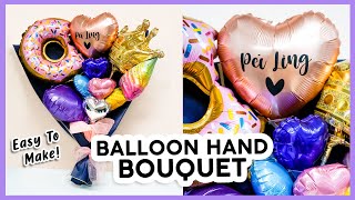 How to make a Balloon Hand Bouquet balloon​ howto​ balloonbouquet​ [upl. by Milli]