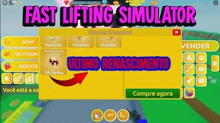 Último Rebirth  7º Renascimento  FAST LIFTING SIMULATOR  Roblox  Frango Doido [upl. by Oren]