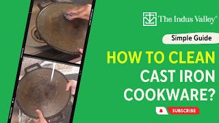 How To Clean Cast Iron  The Best Way To Clean Cast Iron  Cleaning amp Maintaining  The Indus Valley [upl. by Nnairek909]