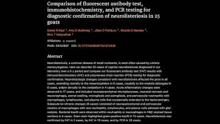 43 Comparison of fluorescent antibody test immunohistochemistry and PCR for neurolisteriosis [upl. by Lenzi676]