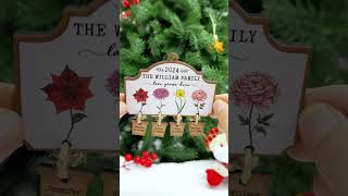 Birth Flower Love Grows Here  Personalized Wooden Ornament With Wooden Tag [upl. by Waylen678]