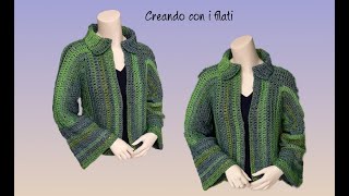 Giacca quotEsagoniquot tutorial uncinettocrochet 💕Creando con i filati💕 [upl. by Dowd247]