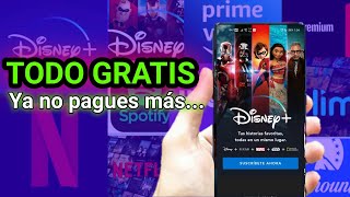 Disney Plus Gratis 2022 con este método 100 real sin pagar ni un peso Netflix Amazon y más [upl. by Marriott]