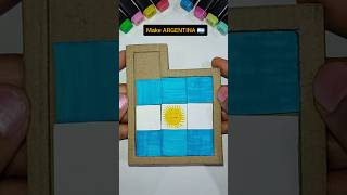 Make Argentina 🇦🇷 Cardboard puzzle game craft short argentina gaming handmade [upl. by Auqenat886]