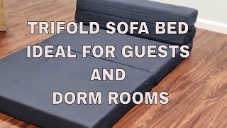 TRIFOLD FOAM FOLDING SOFA BED 👌😍 sofabed dorms studentlife [upl. by Nerro16]