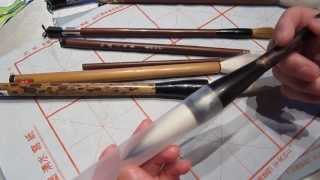 Chinese painting brushes explained 01 [upl. by Farant]