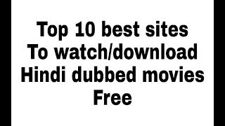 hindi dubbed movies sites [upl. by Odnumde]